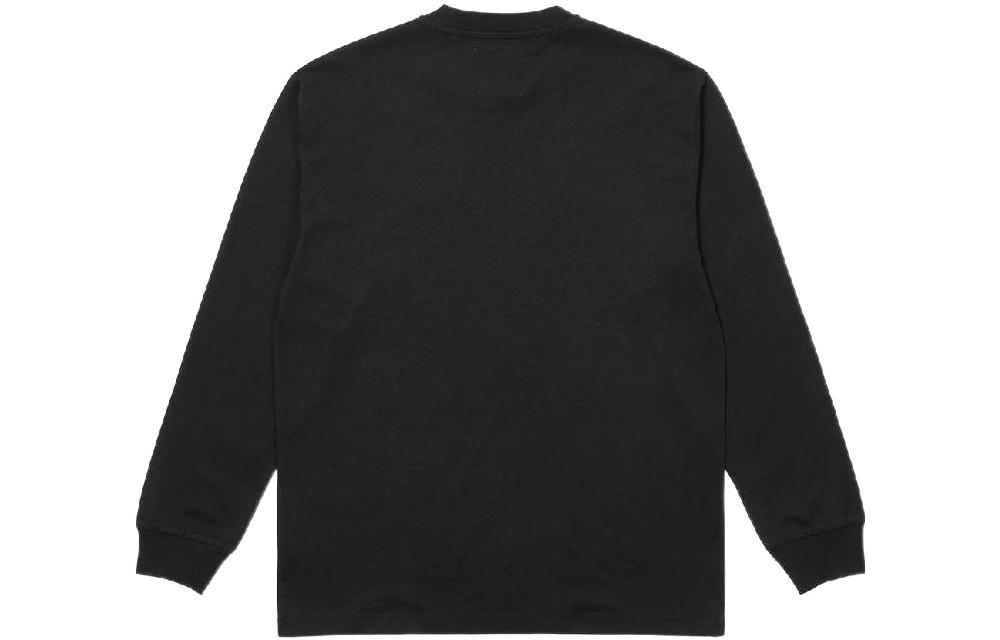 Lookbook PALACE x AMG 2.0 긴팔 블랙 티 유니섹스 크루넥 셔츠. P22AMGLS001