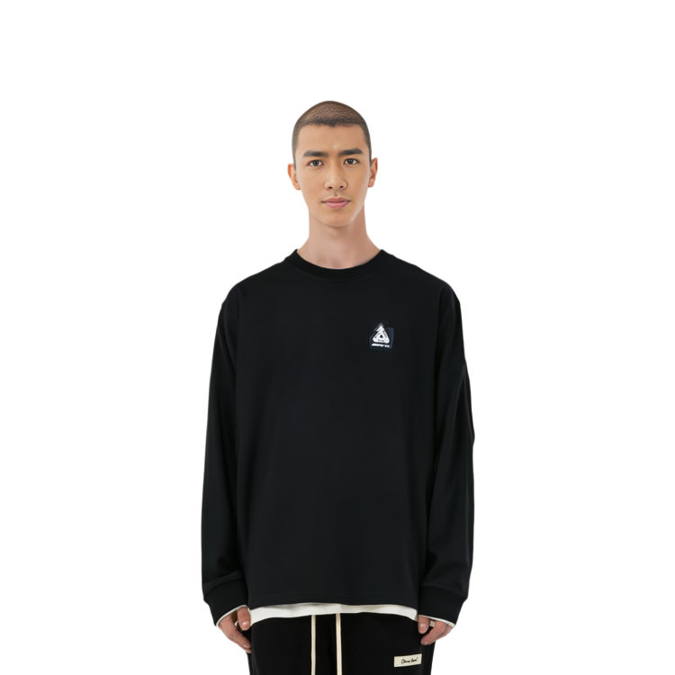 Shop PALACE x AMG 2.0 긴팔 블랙 티 유니섹스 크루넥 셔츠. P22AMGLS001