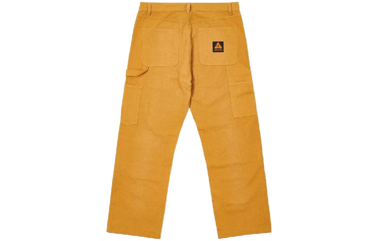 Lookbook PALACE x AMG 2.0 캐멀 브라운 스트레이트 팬츠 유니섹스 캐주얼 바지. P22AMGT002