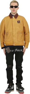 PALACE x AMG 焦糖色工装夹克黄 - 标志印花翻领外套. P22AMGJK001 Shop PALACE x AMG 焦糖色工装夹克黄 - 标志印花翻领外套. P22AMGJK001