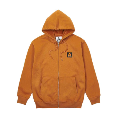 PALACE AMG Zip Hoodie Caramel Brown Unisex Casual Pullover. P22AMGHD001