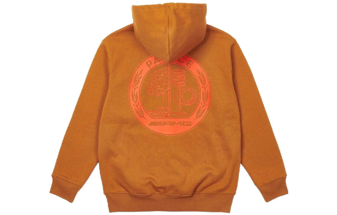 Lookbook PALACE x AMG 拉链连帽衫 焦糖棕 男女款休闲套头衫。 P22AMGHD001