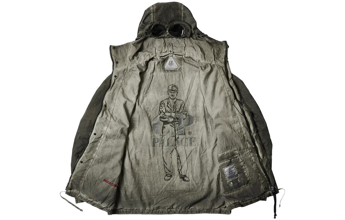 Shop PALACE x C.P. Company FW22 Jaket Shell Goggle Hitam Retro Unisex. P23CPJK003