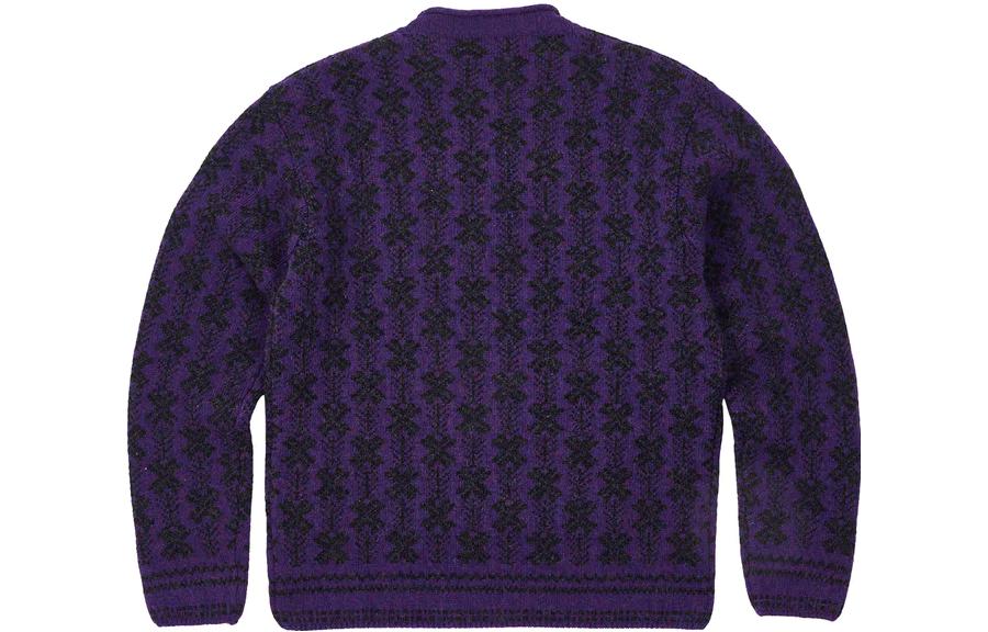 Lookbook PALACE x C.P. Company Lambswool Knit Purple Printed Crewneck Sweater Unisex. P23CPKW002