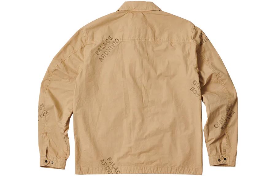 Palace C P Company FW22 Washed Cotton Shirt Jacket Stone Logo Beige Unisex P23CPSHT001 圖 3