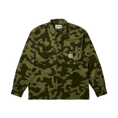 PALACE Carhartt WIP Camo Logo Button-Up Shirt Unisex - Green. I032716-GREEN