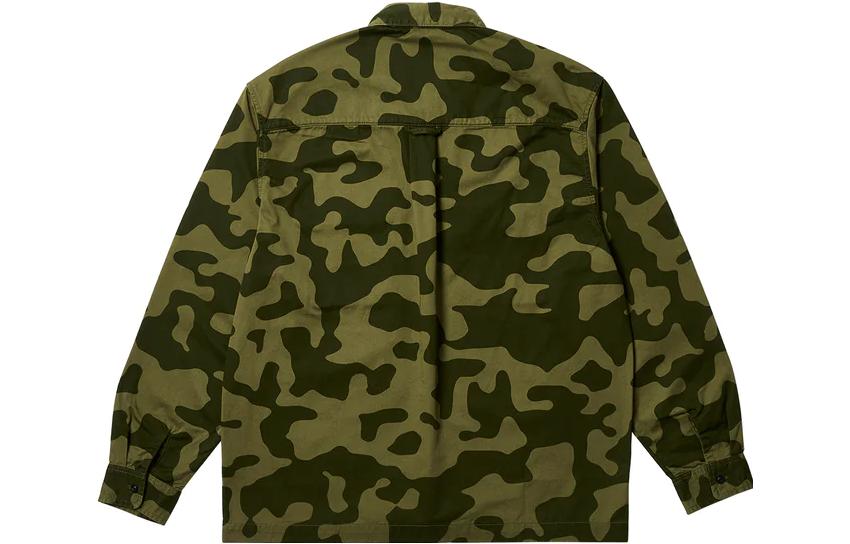 Lookbook PALACE x Carhartt WIP Baju Butang Camo Logo Unisex - Hijau. I032716-GREEN