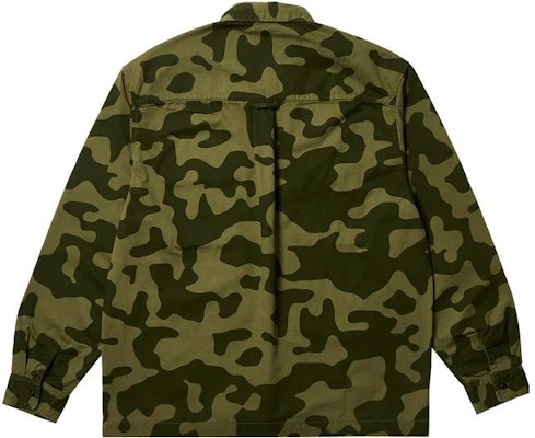 PALACE x Carhartt WIP Baju Butang Camo Logo Unisex - Hijau. I032716-GREEN Lookbook PALACE x Carhartt WIP Baju Butang Camo Logo Unisex - Hijau. I032716-GREEN