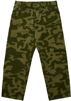 Palace x Carhartt WIP FW23 Camouflage Double Knee Work Pants Unisex Green I032720-GREEN Buy Palace x Carhartt WIP FW23 Camouflage Double Knee Work Pants Unisex Green I032720-GREEN