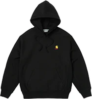 PALACE x Carhartt WIP FW23 Chase Black Hoodie with Gold Embroidered Logo Unisex. I033560-BLACK PALACE x Carhartt WIP FW23 Chase Black Hoodie with Gold Embroidered Logo Unisex. I033560-BLACK