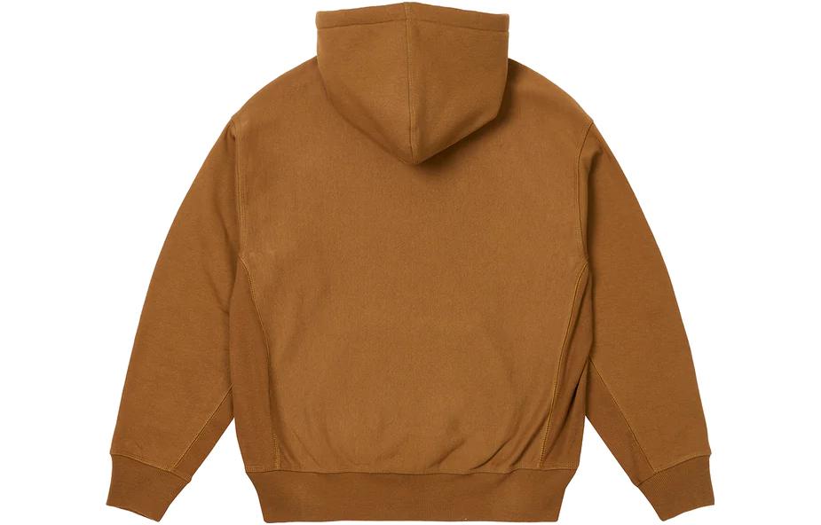 Lookbook PALACE x Carhartt WIP FW23 刺繡Logo連帽衫卡其色男女款套頭衫 I033560-KHAKI