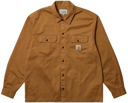 PALACE x Carhartt WIP FW23 로고 버튼업 긴소매 셔츠 유니섹스. I032721-KHAKI Buy PALACE x Carhartt WIP FW23 로고 버튼업 긴소매 셔츠 유니섹스. I032721-KHAKI