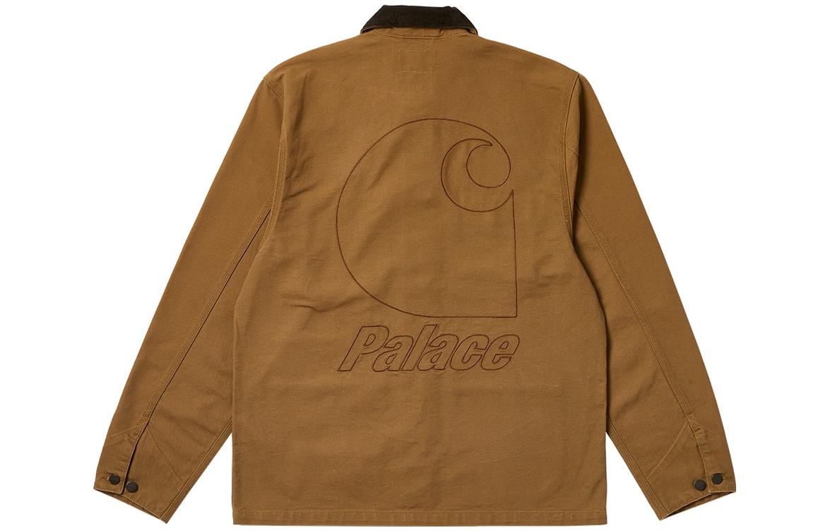 Lookbook Palace x Carhartt WIP FW23 Michigan Jacket Beige - Jaket Unisex Kolaborasi Workwear. I032716-KHAKI