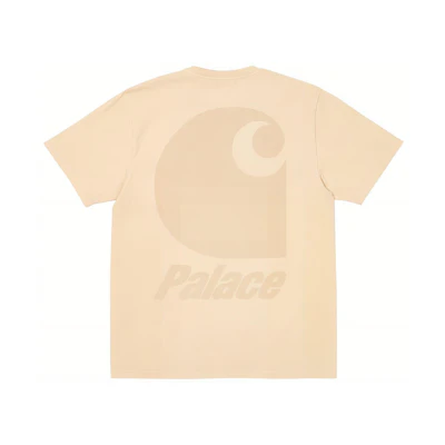 Palace Carhartt WIP FW23 Pocket T-Shirt Cream Unisex Logo Tee. I032478-OFFWHITE