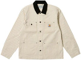 Order PALACE x Carhartt WIP FW23 條紋工裝標誌外套 奶油色 復古風 男女皆宜 I032717