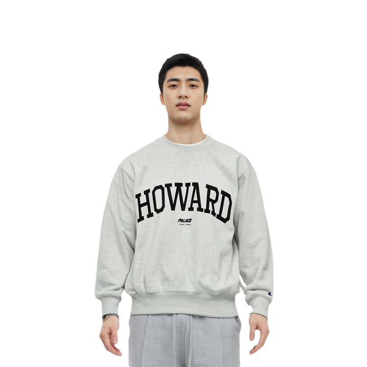 Lookbook PALACE x Champion FW22 Logo印花灰色套頭衫 男女款式 寬鬆版型 衛衣 PLA-FW22-252