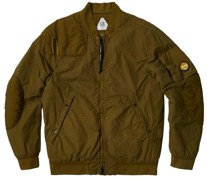 palace-x-cp-company-fw-22-olive-bomber-jacket-unisex-casual-zip-up-brown-p23-cpsht-002