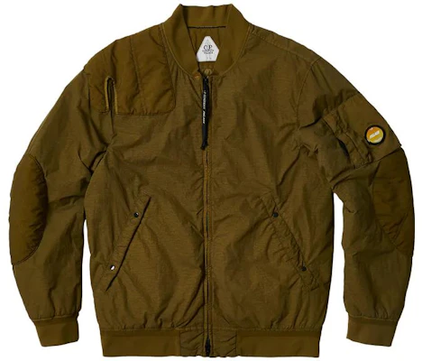 Palace x CP Company FW22 橄榄色棕色飞行员夹克 拉链休闲男女款 P23CPSHT002 Buy Palace x CP Company FW22 橄榄色棕色飞行员夹克 拉链休闲男女款 P23CPSHT002