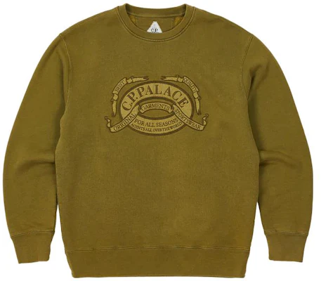 パレス x CPカンパニー FW22 オーバーダイ クルースウェット オリーブ ユニセックス P23CPCS005 Buy パレス x CPカンパニー FW22 オーバーダイ クルースウェット オリーブ ユニセックス P23CPCS005