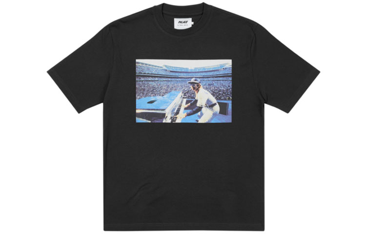 PALACE Elton John Collaboration Black Graphic Print Unisex T-Shirt. P21TS298 圖 2