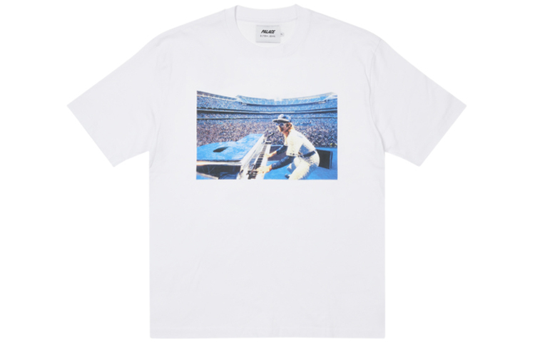 PALACE Elton John Dodger Stadium Graphic Tee Unisex White RN150137