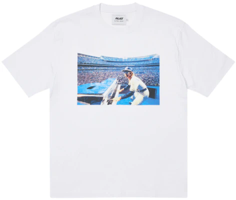 PALACE x Elton John 道奇球场印花白色男女同款T恤 RN150137 Order PALACE x Elton John 道奇球场印花白色男女同款T恤 RN150137