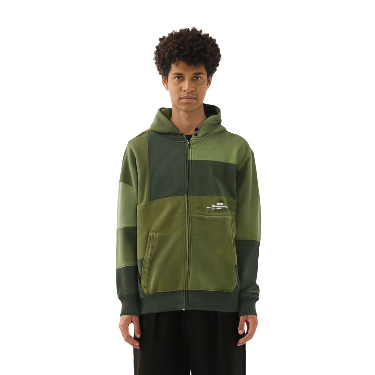 Lookbook PALACE x Engineered Garments FW22 Patchwork Hoodie Olive Green Menswear P23CS190