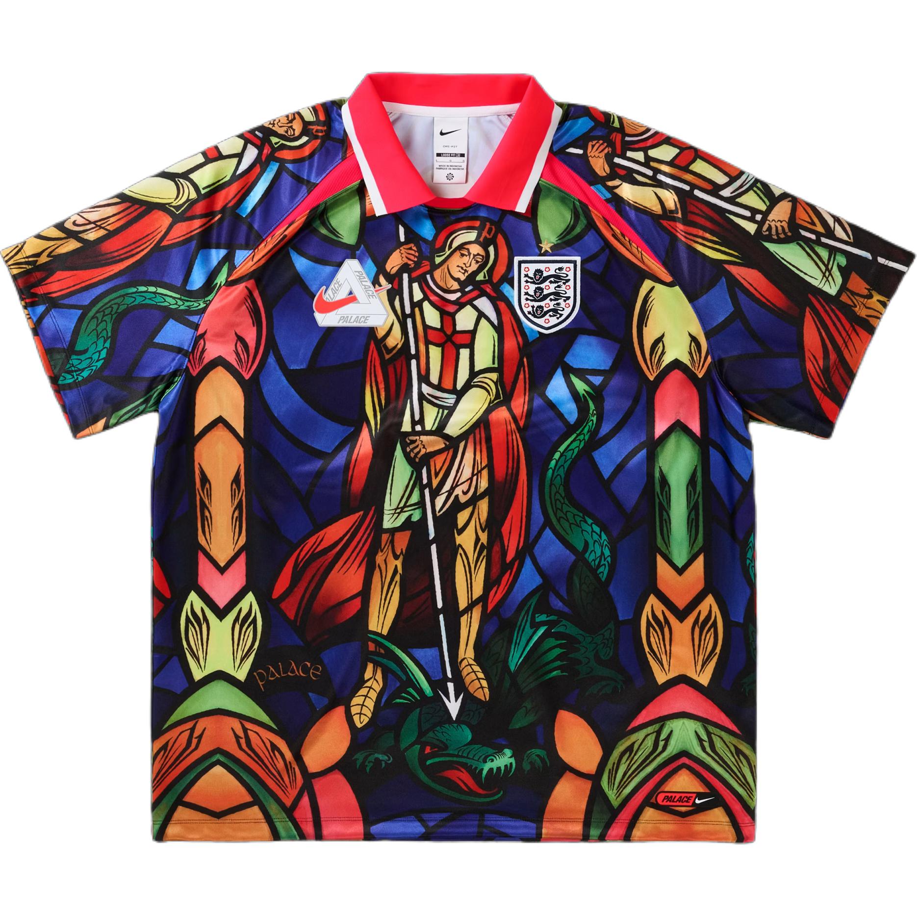 Palace x England x Nike SS26 Stained Glass Three Lions Short Sleeve Jersey-Unisex IM3198-635