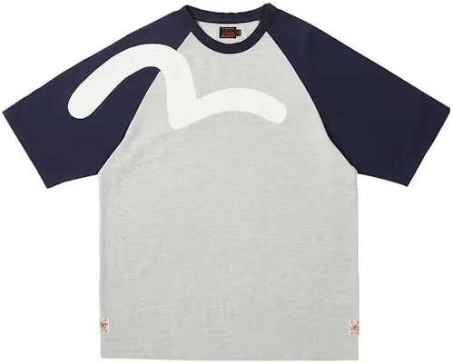 PALACE x EVISU 3.0 SS23 Seagull Raglan T-Shirt Navy Unisex Colorblock Logo Tee P24EVES002 Buy PALACE x EVISU 3.0 SS23 Seagull Raglan T-Shirt Navy Unisex Colorblock Logo Tee P24EVES002