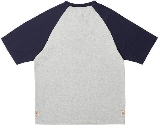 PALACE x EVISU 3.0 SS23 Seagull Raglan T-Shirt Navy Unisex Colorblock Logo Tee P24EVES002 Lookbook PALACE x EVISU 3.0 SS23 Seagull Raglan T-Shirt Navy Unisex Colorblock Logo Tee P24EVES002