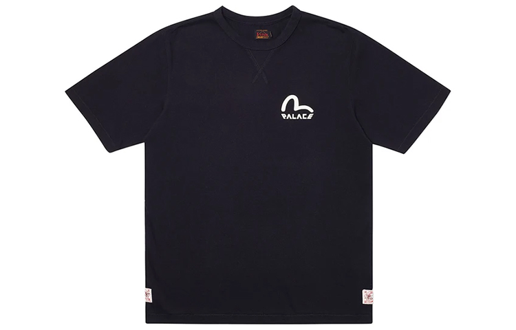 PALACE EVISU Black Unisex T-Shirt with Chest Logo PAL-SS20-007 圖 3