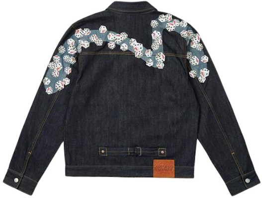 PALACE x EVISU Collab Logo Denim Jacket Unisex Button-Up Long Sleeve Denim Blue. 2ESPAM4DJ1147XXDNINDX Buy PALACE x EVISU Collab Logo Denim Jacket Unisex Button-Up Long Sleeve Denim Blue. 2ESPAM4DJ1147XXDNINDX