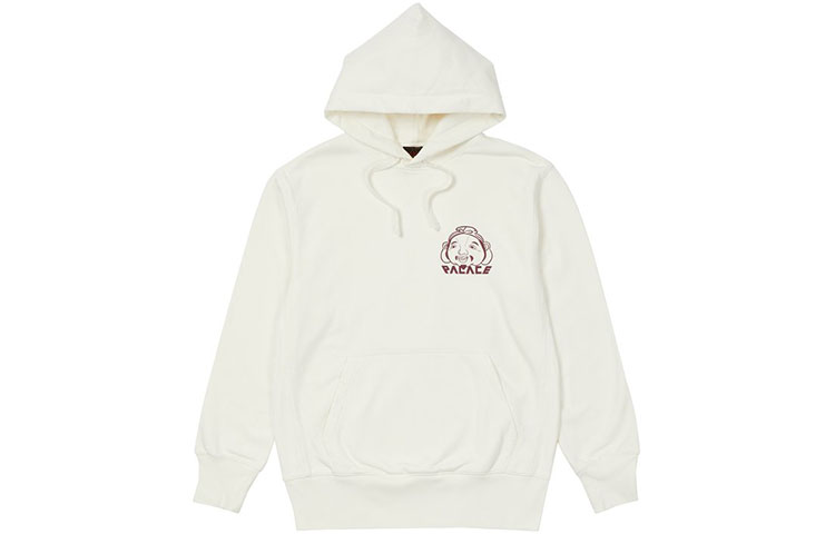PALACE EVISU FW21 Tri-Godhead Hoodie White Egret Unisex Pullover Sweater. P21EVHD002 圖 3