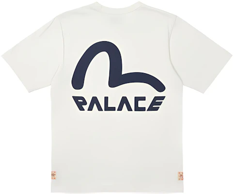 Camiseta Blanca Unisex Estilo Pareja PALACE x EVISU con Logo Impreso P21EVTS004 Buy Camiseta Blanca Unisex Estilo Pareja PALACE x EVISU con Logo Impreso P21EVTS004