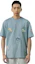 Shop PALACE x EVISU Baju-T Poket Biru Pudar Unisex Logo Print. P21EVTS003