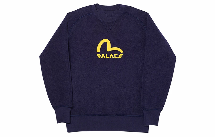 PALACE EVISU Reversible Logo Crewneck Sweatshirt Unisex Blue PAL-SS20-010 圖 4