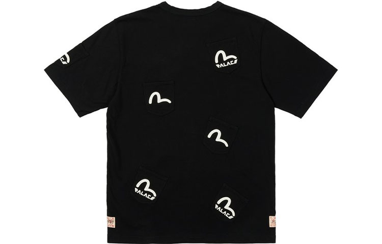PALACE Evisu Small Logo Printed Crewneck T-Shirt Unisex Black Couple's Style P21EVTS002 圖 3