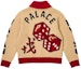 Lookbook PALACE x EVISU SS24 Dice Logo Zip-Up Knit Long Sleeve Polo Unisex Beige 2ESPAM4CN1148XXWLCRMX