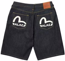 PALACE x EVISU SS24 Logo Printed Denim Shorts Unisex Black 2ESPAM4DS1151XXDNINDX PALACE x EVISU SS24 Logo Printed Denim Shorts Unisex Black 2ESPAM4DS1151XXDNINDX