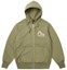 Lookbook PALACE x EVISU SS24 男女款拉鍊Logo印花衛衣 軍綠色 2ESPAM4SW1150OSFLAGRX