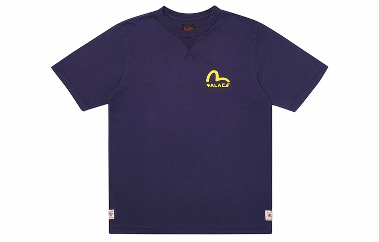 Lookbook 팔라스 x 에비수 유니섹스 블루 로고 티셔츠 PAL-SS20-009