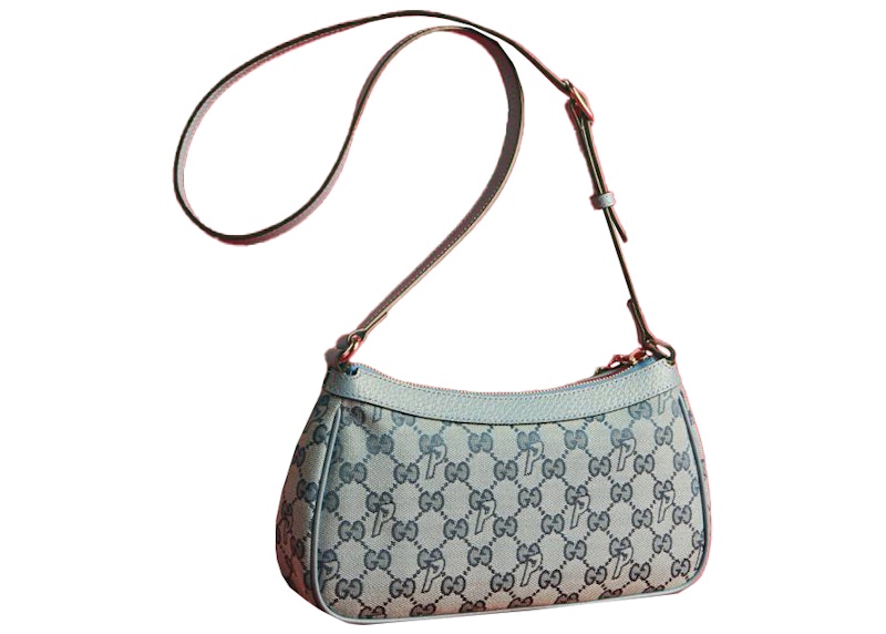 Order Bolso Mini Media Luna Palace x Gucci GG-P Canvas Azul Pálido