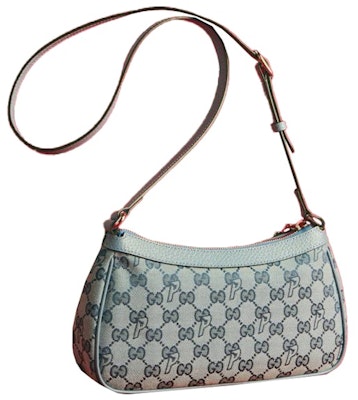 Palace x Gucci GG-P Canvas Half-Moon Mini Bag Pale Blue Order Palace x Gucci GG-P Canvas Half-Moon Mini Bag Pale Blue