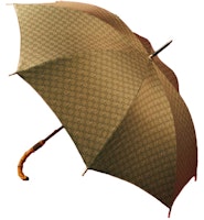 Palace x Gucci GG-P Pattern Bamboo Handle Rain Umbrella Beige/Ebony Palace x Gucci GG-P Pattern Bamboo Handle Rain Umbrella Beige/Ebony