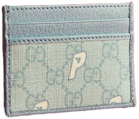 Palace x Gucci GG-P Supreme Card Case Pale Blue Buy Palace x Gucci GG-P Supreme Card Case Pale Blue