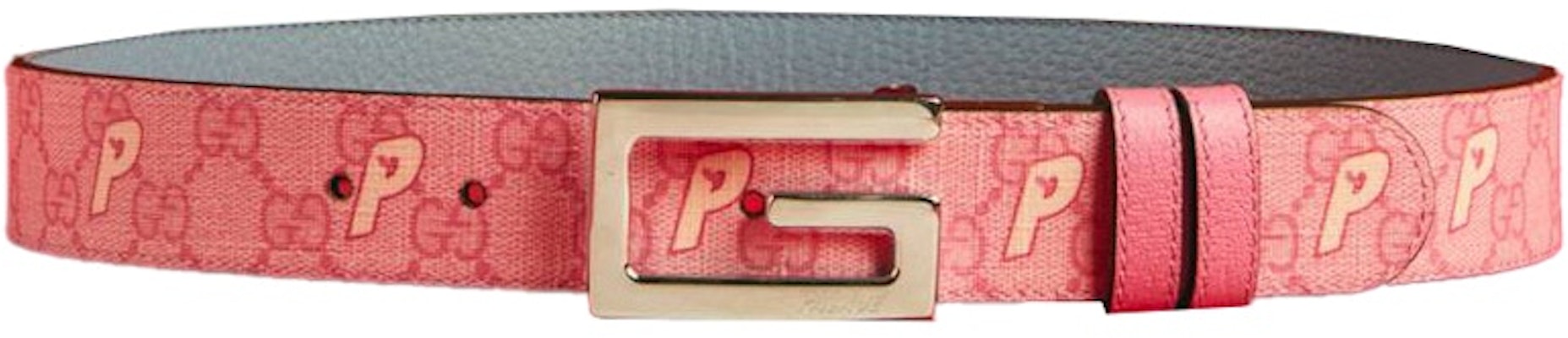 Palace x Gucci GG-P Supreme G Square Buckle Reversible Belt Pale Pink/Pale Blue Buy Palace x Gucci GG-P Supreme G Square Buckle Reversible Belt Pale Pink/Pale Blue