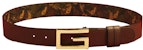 Palace x Gucci GG-P Supreme G Square Buckle Reversible Belt Camouflage/Brown