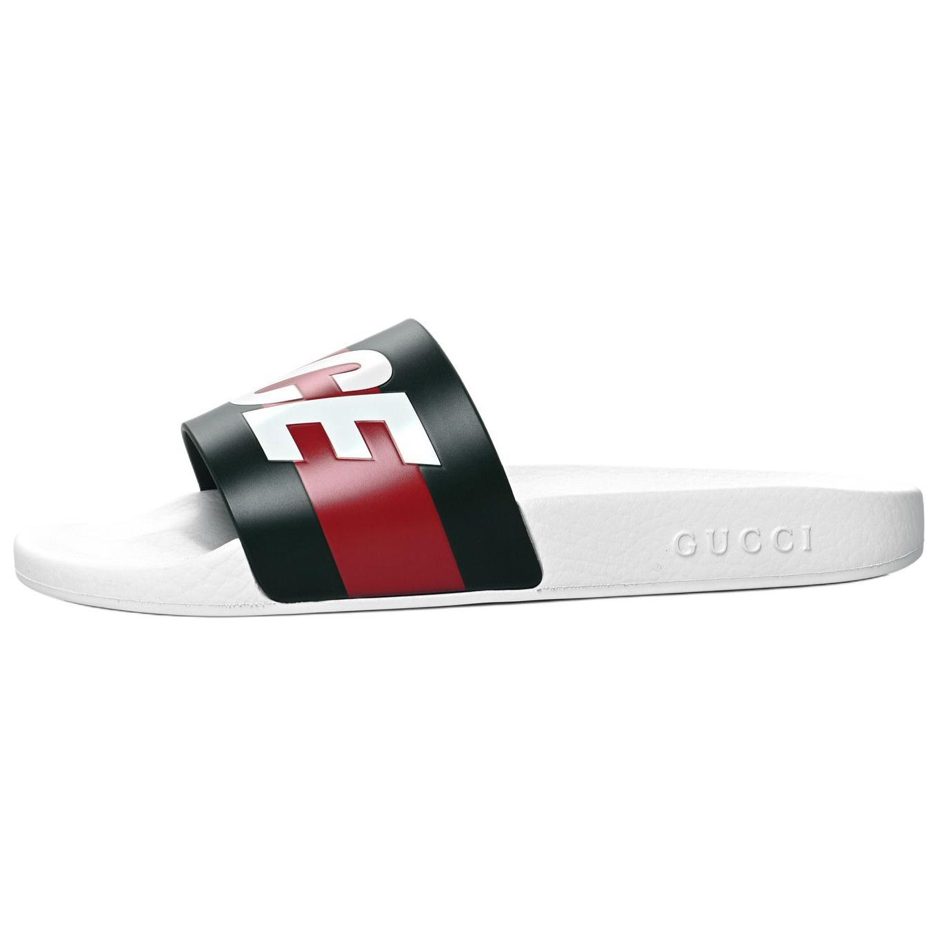 Palace Gucci Logo Web Slide Sandal White
