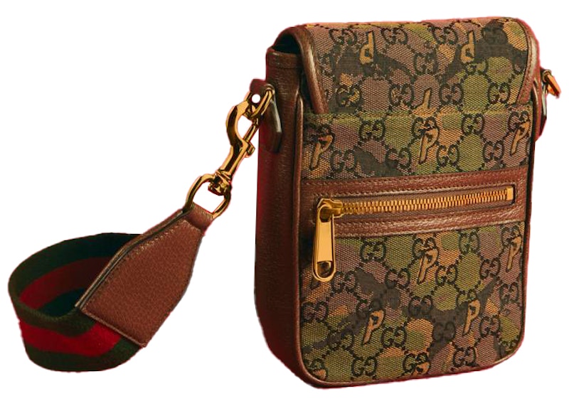 Order Palace与Gucci联名迷彩帆布GG-P信使包
