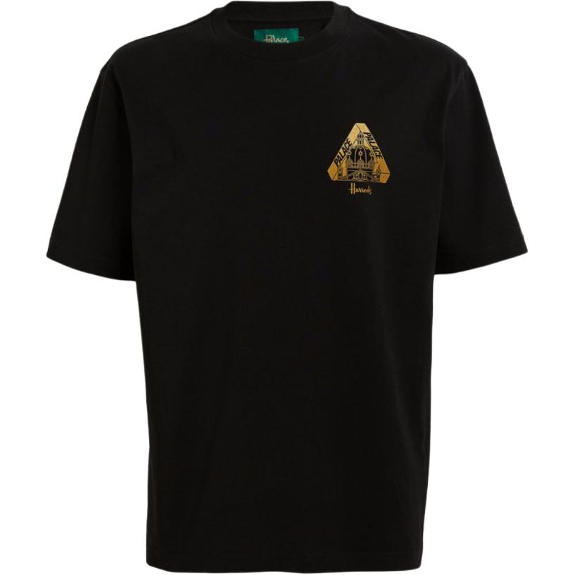 Buy PALACE x Harrods FW21 黑色短袖T恤品牌標誌圖案上衣。 P21TS288